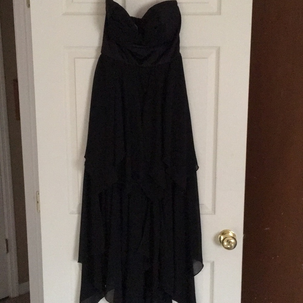 Hi lo black dress